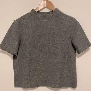 Zara Grey Short Sleeve Sweater - Medium
